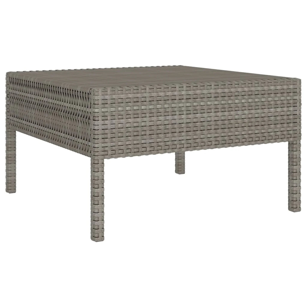 3 Piece Poly Rattan Outdoor Sectional Sofa Set with Cushions Steel Frame U467171