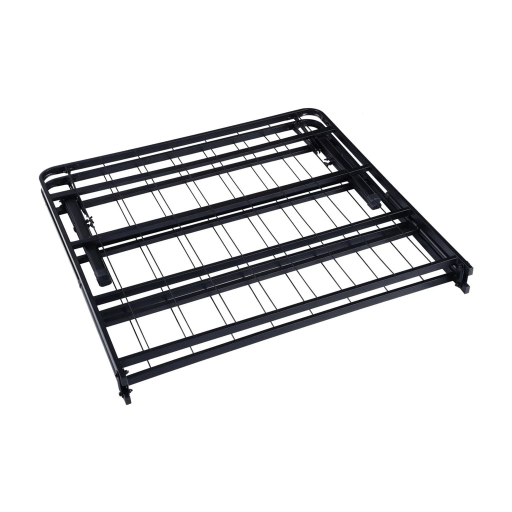 Full Size Low Profile Foldable Metal Bed Frame Black Q268