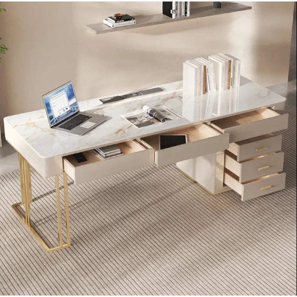 White Writing Desk with Drawer O4250
