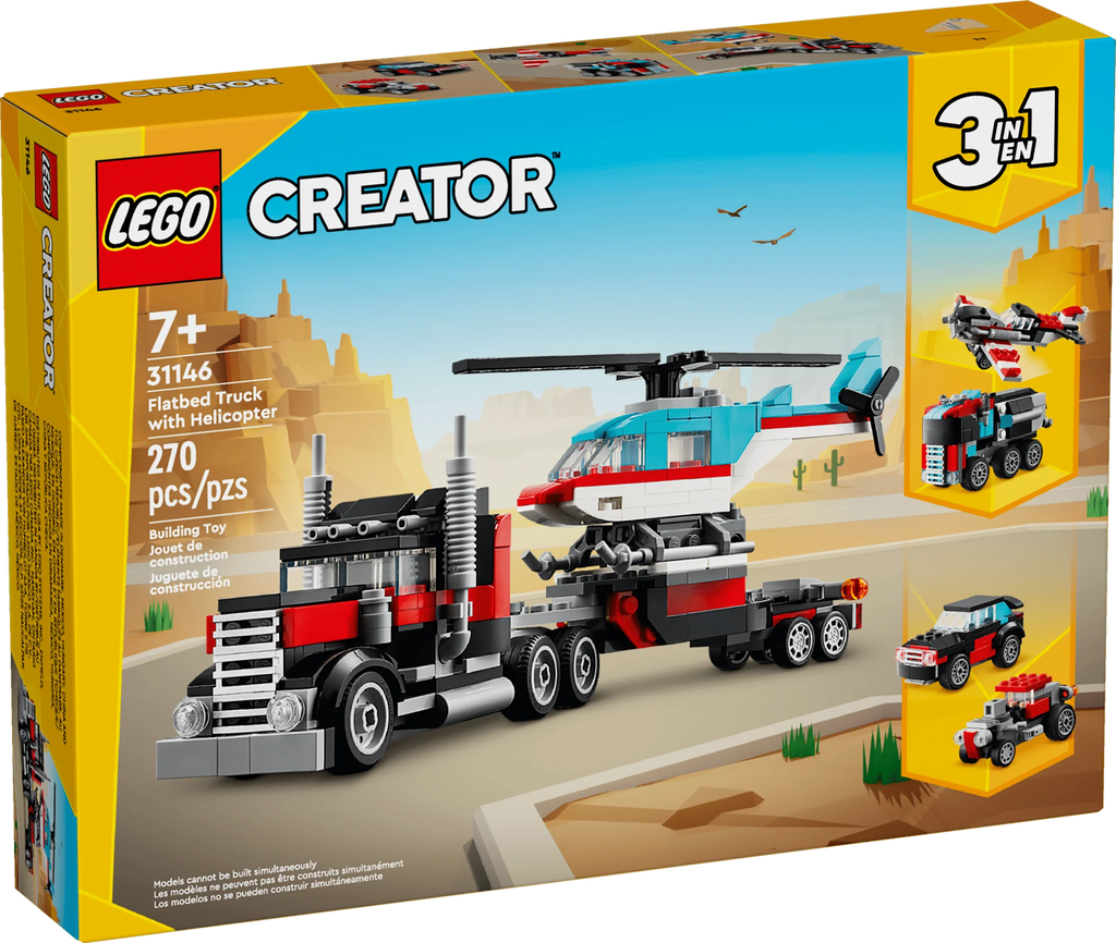 Flatbed Truck with Helicopter Toy O103