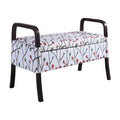 Cherry Blossom Wooden Arm Storage Bench Q69270