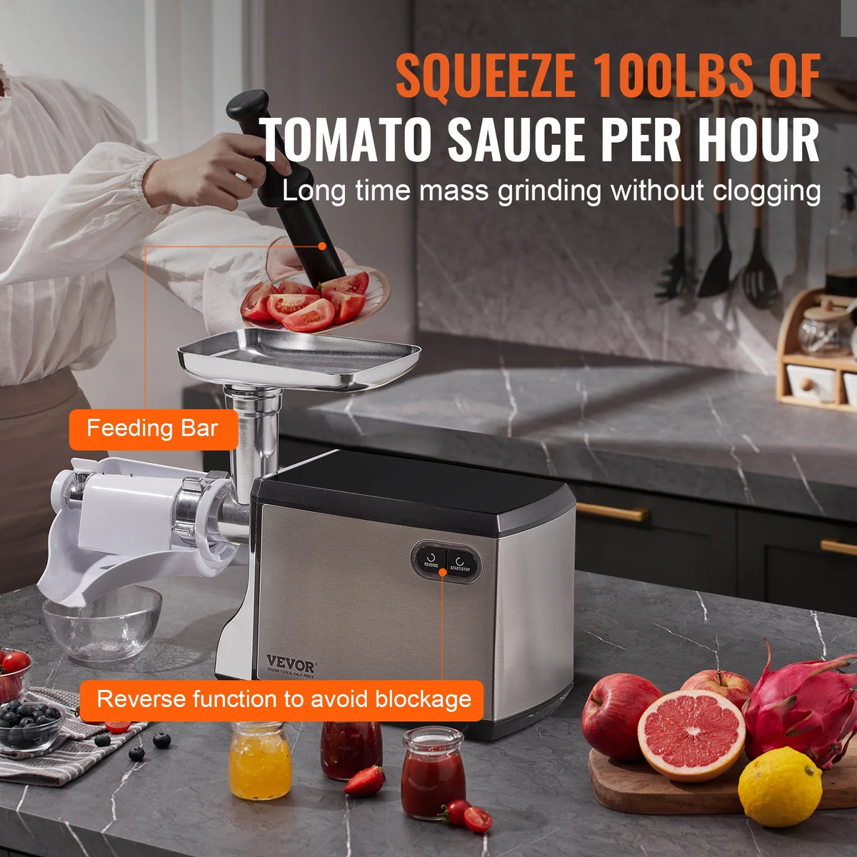 Electric Tomato Strainer Milling Machine Sauce Press H39597