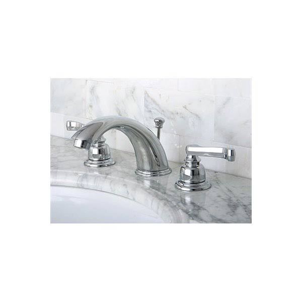 Chrome Widespread Bathroom Faucet with Pop-Up A19386
