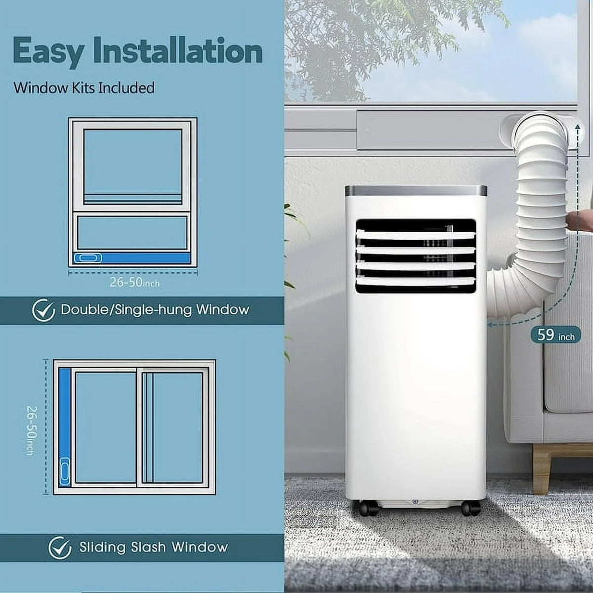 5,000 BTU Portable Air Conditioner White C3232
