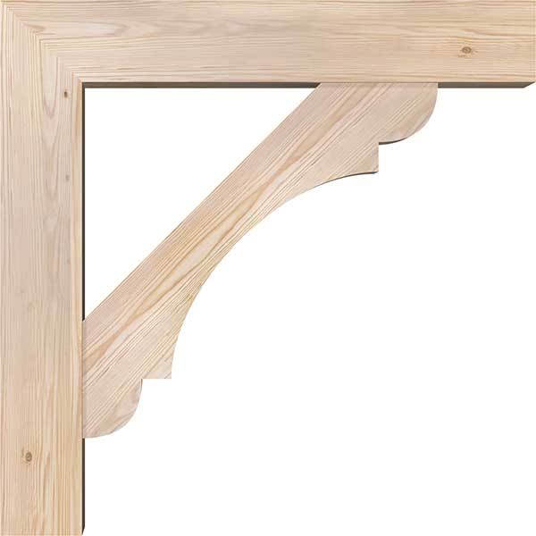 Douglas Fir Smooth Bracket with Offset Brace J802377