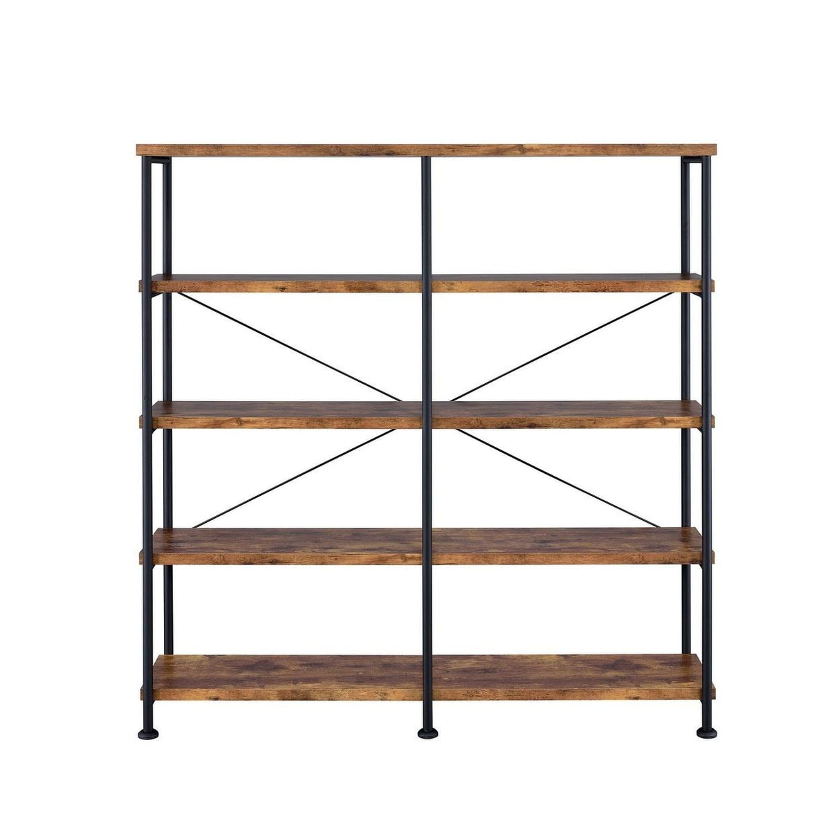 Antique Nutmeg Double-Wide Bookcase N453