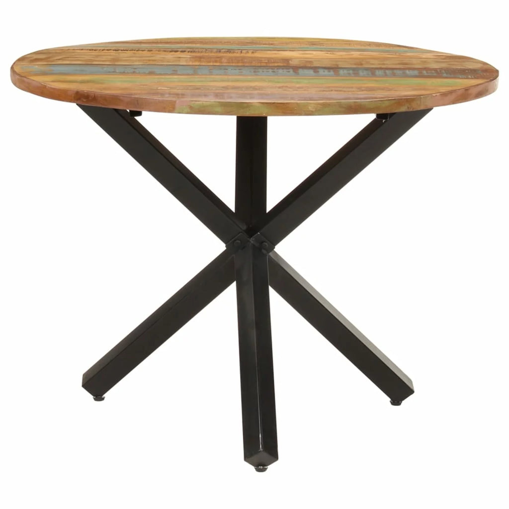 Round Solid Reclaimed Wood Dining Table N4554