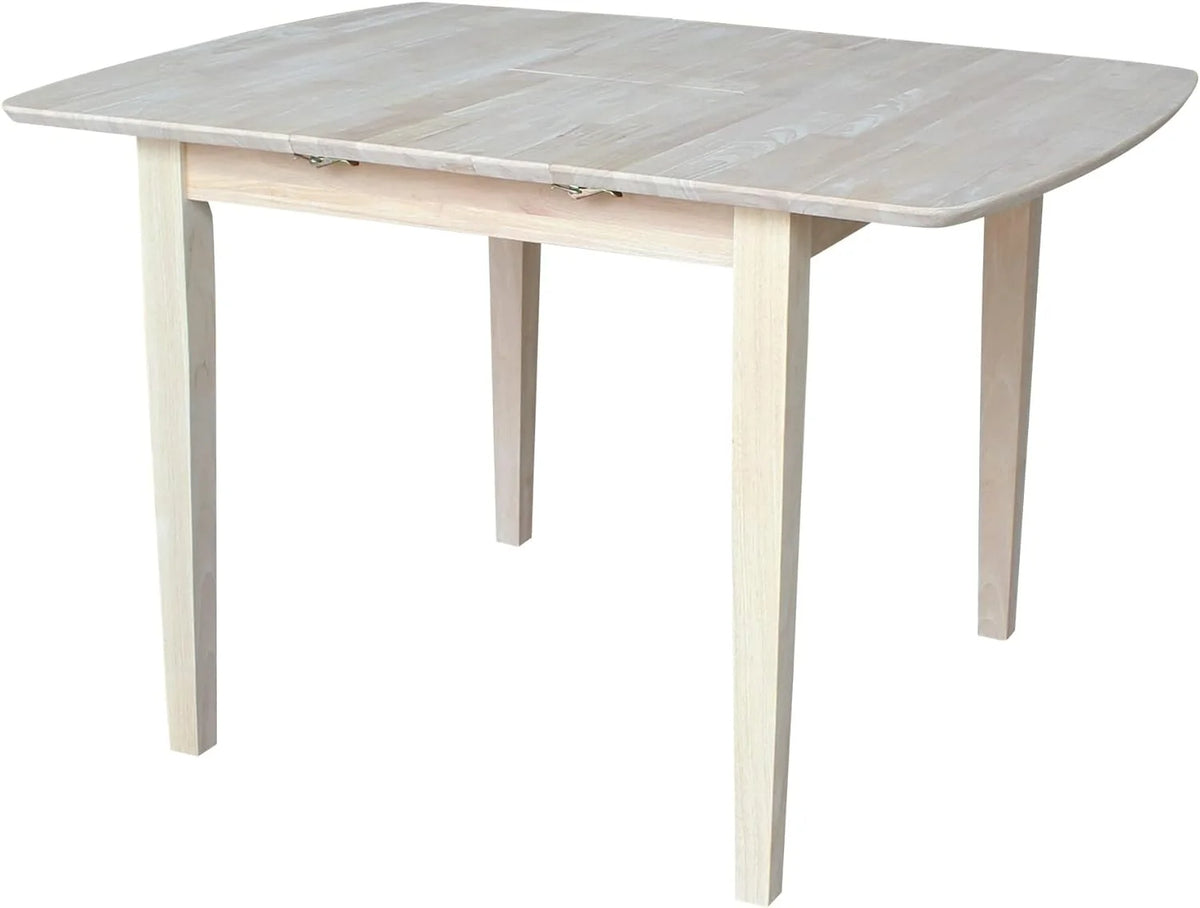 Unfinished Shaker Leg Dining Table With Extension S7022