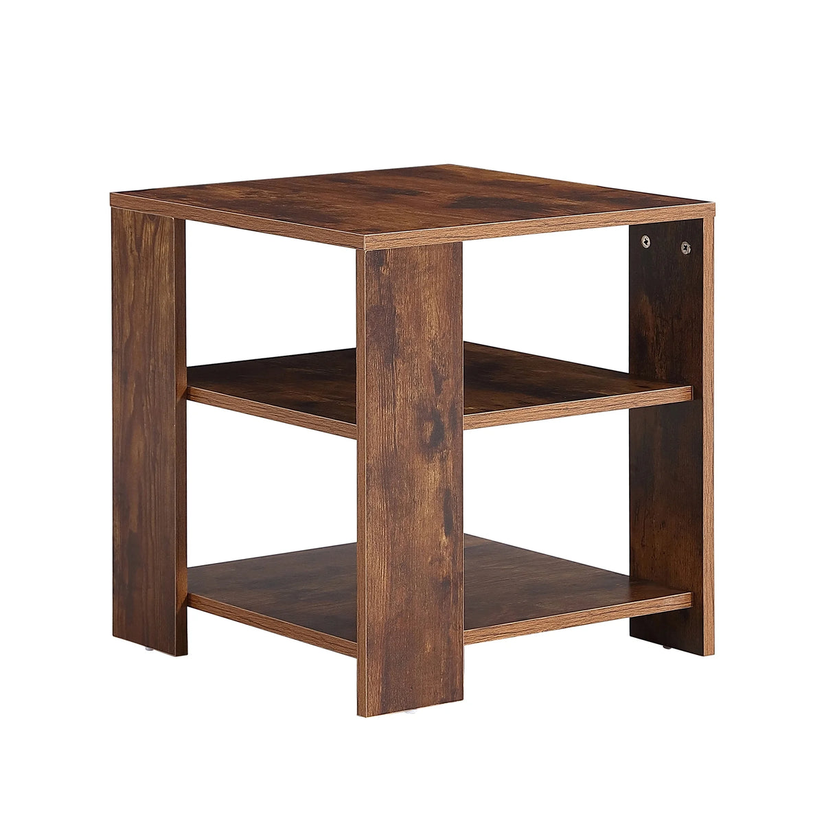 3 Tier Wood Nightstand with Open Shelf L356