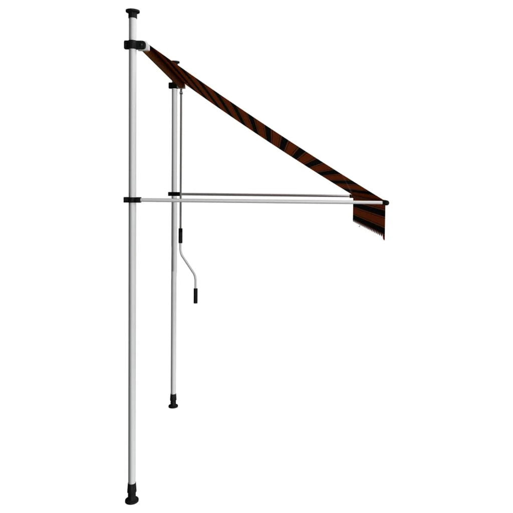 Manual Retractable Awning 78.7" Orange and Brown Y1975