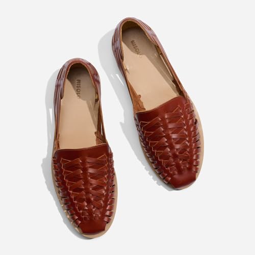 Men's Huarache Sandals Slip-On Handwoven Waterproof Leather A28495