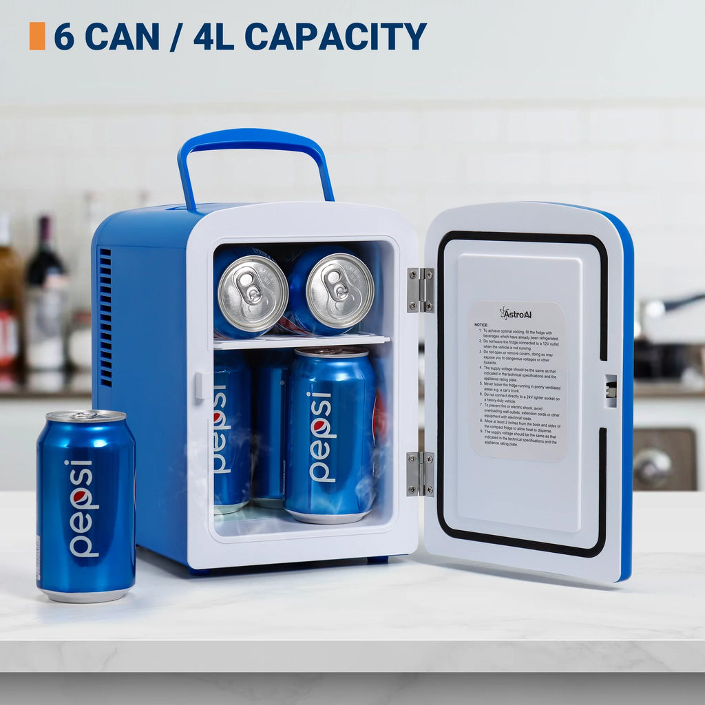 4L 6 Can Portable Electric Cooler Mini Fridge V34941