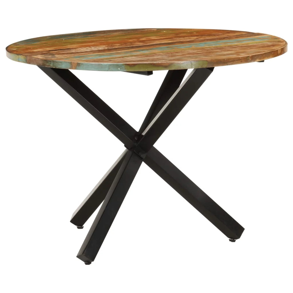 Round Solid Reclaimed Wood Dining Table N4554