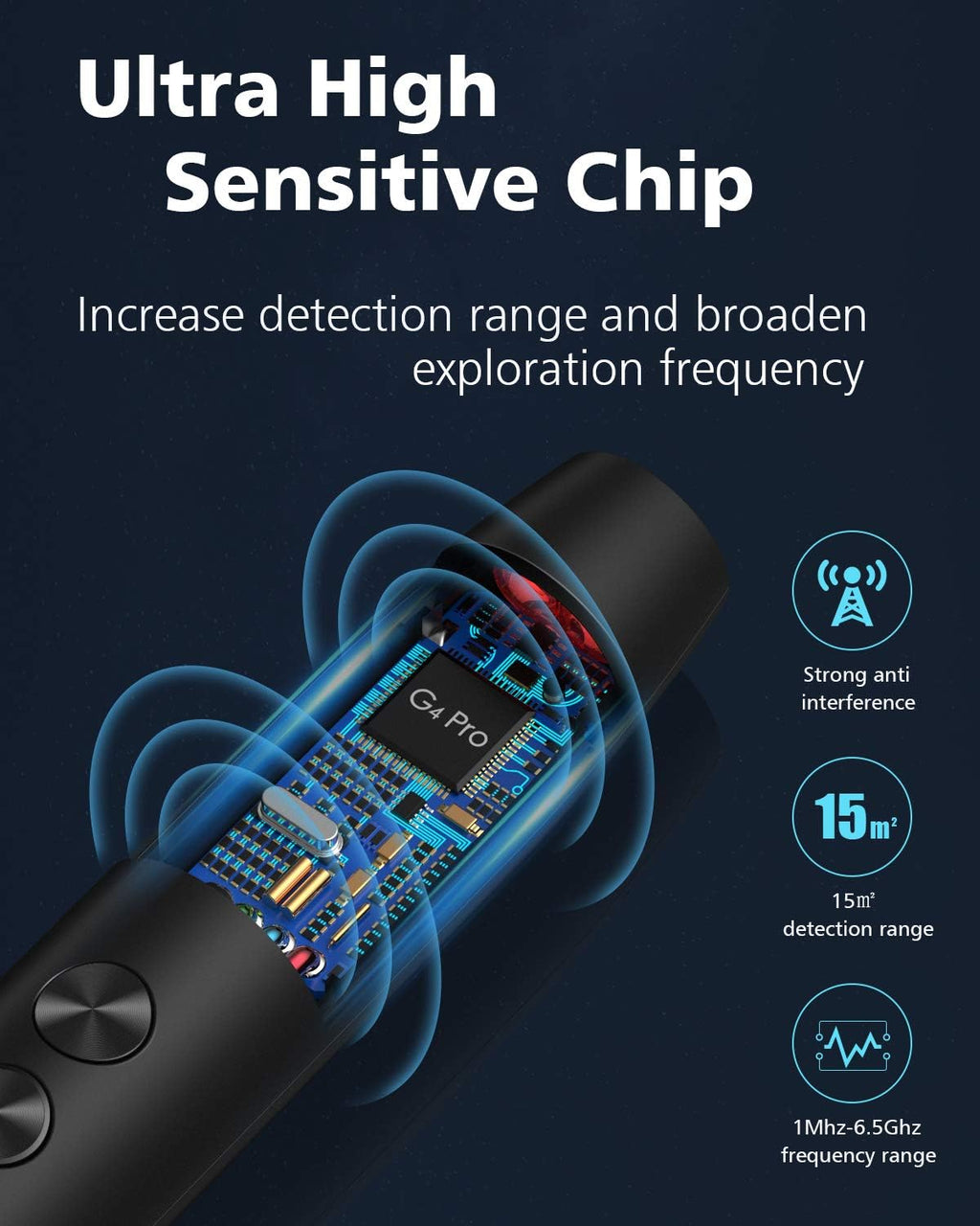 Anti Spy Detector, Bug Detector, Portable Pen Shape, Pack of 2 N959220