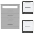 3-Piece 4-Drawer Dresser and 2 Night Stands Q9925