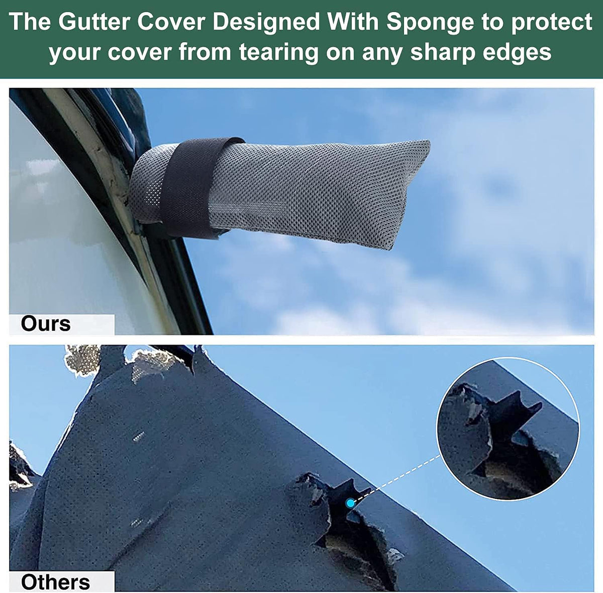 RV Cover 27ft - 30ft Waterproof Tear-Proof Camper Cover with 6 Rain Gutter Spout Protectors A998